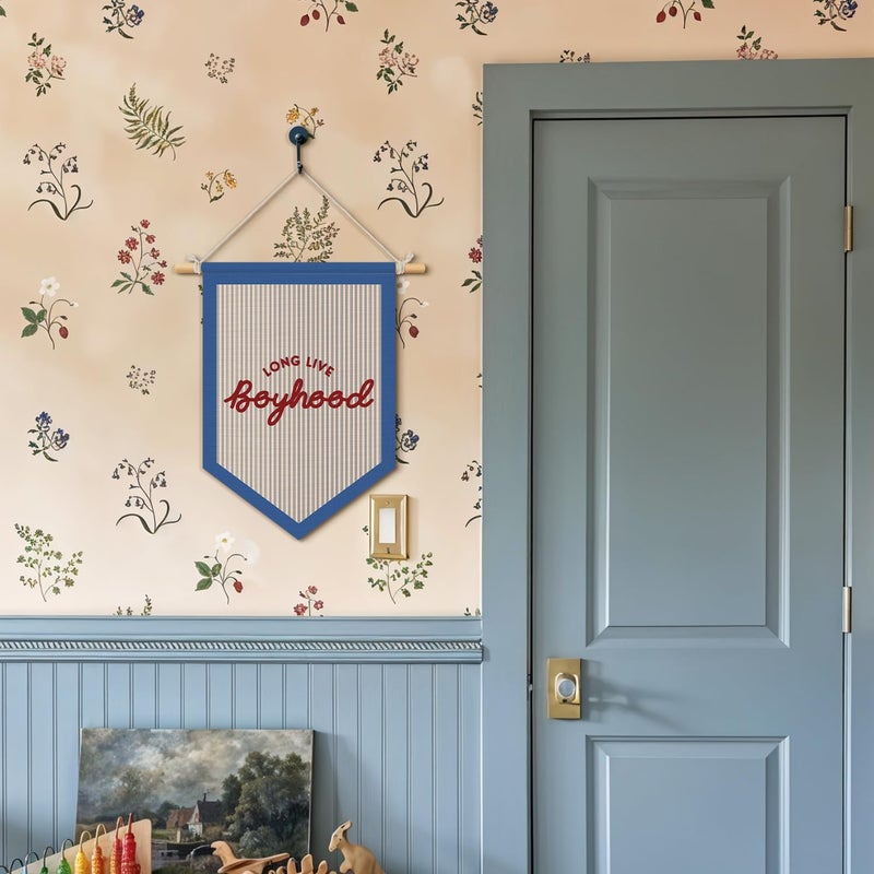 Wheatwin Long Live Boyhood Pennant Flag Banner, Boys Room Decor, Vintage Playroom Wall Decor for Kids Boys Toddler Nursery Bedroom Playroom 15x11 Inch - Image 2